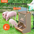 Hog Feeder 3.7 Bushel Metal Double Door Pig Feeder 8 Hogs