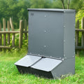 Hog Feeder 3.7 Bushel Metal Double Door Pig Feeder 8 Hogs