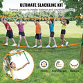 Slackline Kit 18.3m Training Line Tree Protectors Arm Trainer Bag