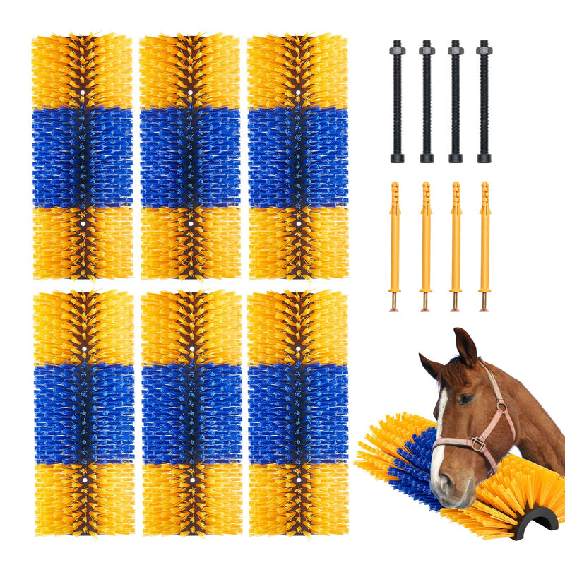 Livestock Scratching Brush 6pc Horse Cow Pig 20x7.5in Grooming