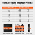 15 Ton Hydraulic Knockout Punch Kit 10 Piece Conduit Hole Cutter
