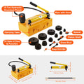 15 Ton Hydraulic Knockout Punch Kit 10 Piece Conduit Hole Cutter