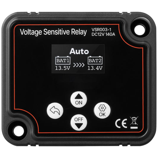 Dual Battery Isolator 12V 140A Manual Auto VSR Voltmeter LCD