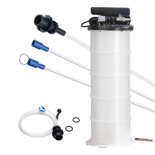 Fluid Extractor, 6.5 Liters Capacity, Pneumatic/Manual Oil Changer Vacuum Fluid Extractor with Dipstick and Liquid Suction Hose, Oil Extractor Change Pump for Automotive Fluids Vacuum Evacuation