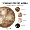 Handpan Drum 22in 10 Notes D Minor Hand Drum Instrument Mallet