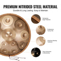 Handpan Drum 22in 12 Notes D Minor Hand Drum Instrument Mallet