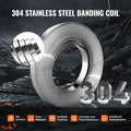 Stainless Steel Banding Kit 30m 100 Seals Strapping Tensioner Tool