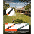 Manual Pole Saw, 2.24 m-8.24 m Extendable Tree Pruner, Sharp Steel Blade High Branches Trimming, Manual Branch Trimmer with Lightweight 8 Fiberglass Handles, for Pruning Palms and Shrubs
