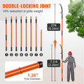 VEVOR Manual Pole Saw 8.24m Extendable Tree Pruner Fiberglass Handle
