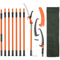 Pole Saw Manual 2.24-8.24m Extendable Tree Pruner Fiberglass