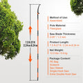 Pole Saw Manual 2.24-8.24m Extendable Tree Pruner Fiberglass
