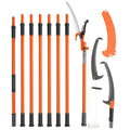 Pole Saw Manual 2.24-8.24m Extendable Tree Pruner Fiberglass