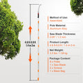 Manual Pole Saw 1.4-3m Extendable Tree Pruner Aluminum Alloy