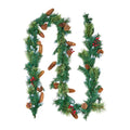 Christmas Garland 2750mm with Lights Faux Greenery Berry Pine