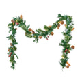Christmas Garland 2750mm with Lights Faux Greenery Berry Pine