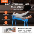 800mm Manual Hand Plate Shear Metal Sheet Cutter Benchtop