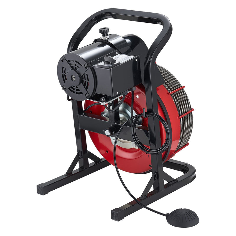 Drain Cleaner Machine 23m Manual Sewer Snake 13mm 4 Cutters