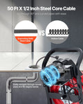 Drain Cleaner Machine 15m Manual Sewer Snake Auger 50-150mm Pipes