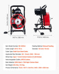 Drain Cleaner Machine 15m Manual Sewer Snake Auger 50-150mm Pipes