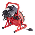 Drain Auger 75FT 3/8 Inch Manual Feed 4 Cutters Cleaner Machine