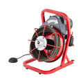 Drain Auger 75FT 3/8 Inch Manual Feed 4 Cutters Cleaner Machine