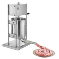 Manual Sausage Stuffer 10L Dual-Speed Stainless Steel 5 Tubes