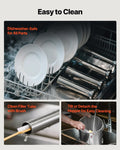 Sausage Stuffer 5L Vertical Dual-Speed Stainless Steel 5 Tubes
