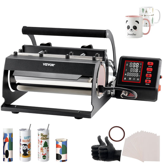 Tumbler Heat Press Machine 11-30oz Mug Press Sublimation Black
