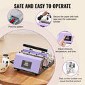 VEVOR Tumbler Heat Press 11-30oz Mug Sublimation Machine Purple