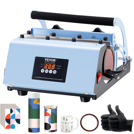 VEVOR Tumbler Heat Press 11-30oz Mug Sublimation Machine Blue