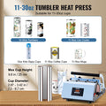 VEVOR Tumbler Heat Press 11-30oz Mug Sublimation Machine Blue