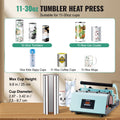VEVOR Tumbler Heat Press 11-30oz Mug Sublimation Machine Green