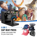 Hat Heat Press Machine 4 Heating Pads Sublimation Transfer