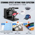 Hat Heat Press Machine 4 Heating Pads Sublimation Transfer