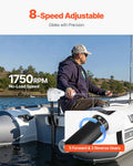 Electric Trolling Motor 12V 55lbs Thrust 8-Speed Kayak Boat Engine