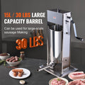 Manual Sausage Stuffer 15L Stainless Steel Vertical Machine