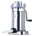 Sausage Stuffer 2L Vertical Manual Machine 304 Stainless Steel 2 Tubes