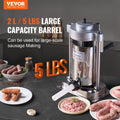 Sausage Stuffer 2L Vertical Manual Machine 304 Stainless Steel 2 Tubes