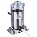 Sausage Stuffer 2L Vertical Manual Machine 304 Stainless Steel 2 Tubes