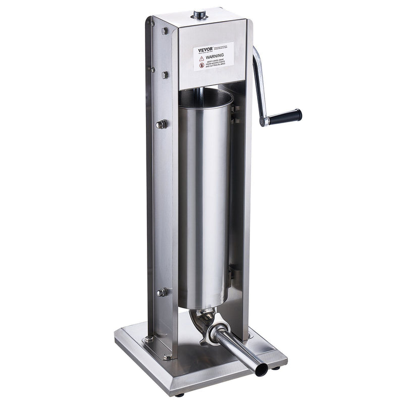 Sausage Stuffer 7L Vertical Dual-Speed 304 Stainless Steel 5 Tubes