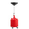 68L Waste Oil Drain Tank Portable Fluid Drainer with Wheels Red