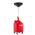 68L Waste Oil Drain Tank Portable Fluid Drainer with Wheels Red
