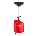 68L Waste Oil Drain Tank Portable Fluid Drainer with Wheels Red