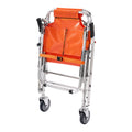 EMS Stair Chair, 159 kg Load Capacity, Foldable Aluminum Emergency Stair Climbing Wheelchair with 2 Wheels, Portable Stair Lift Chair Ambulance Firefighter Evacuation Use for Elderly, Disabled