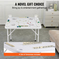 Mahjong Table 4 Player Square Folding 90x90cm White Domino Game