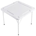 Mahjong Table 4 Player Square Folding 90x90cm White Domino Game