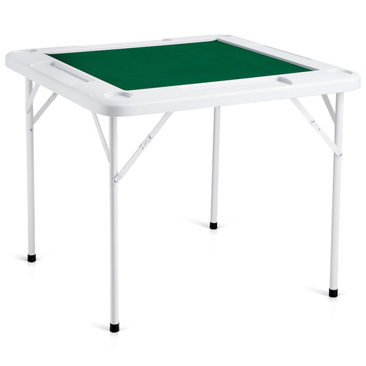 Mahjong Table 4 Player 90x90cm Folding Green Poker Card Game Table
