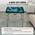 Mahjong Table Fold 4 Player 144PCS Tiles Dice Portable Green Tabletop