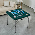 Mahjong Table Fold 4 Player 144PCS Tiles Dice Portable Green Tabletop