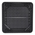 Mahjong Table, Square 4 Player Folding Card Table with 4 Cup Holders & 4 Chip Trays, Portable Domino Game Table with 1 Set of Dominoes for Mahjong Poke Puzzles, 90 x 90-inch, Black